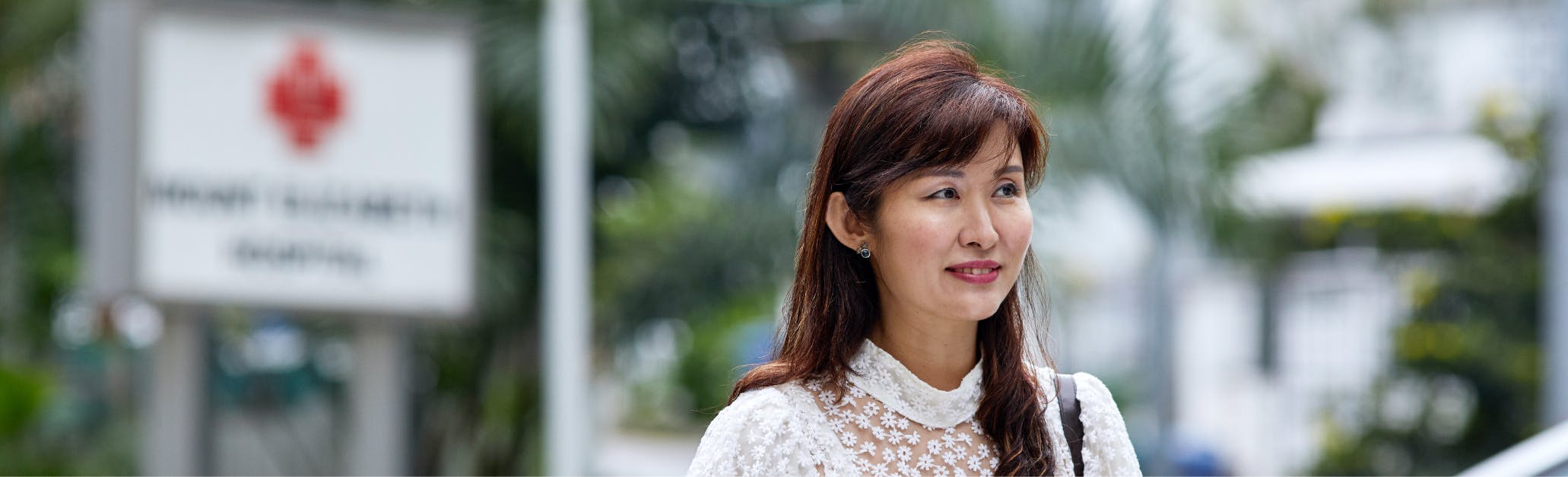 Image of woman walking outside