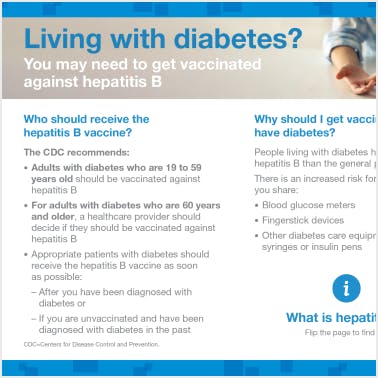 Image: Diabetes & Hepatitis B Education Tearpad  