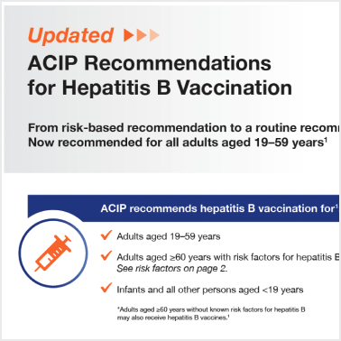 ACIP Recommendations for Hepatitis B Vaccination