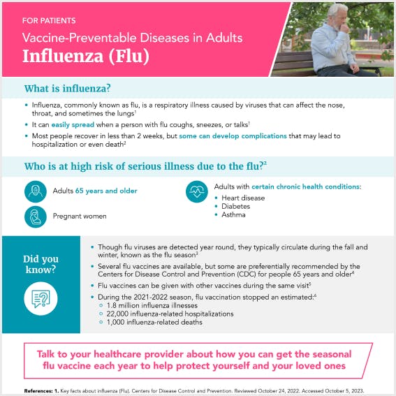 Thumbnail: Vaccine-Preventable Diseases in Adults Influenza 