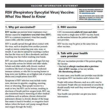 Thumbnail: RSV patient resources