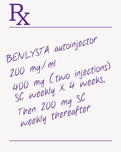 Image: BENLYSTA Autoinjector 200 mg/ml written prescription