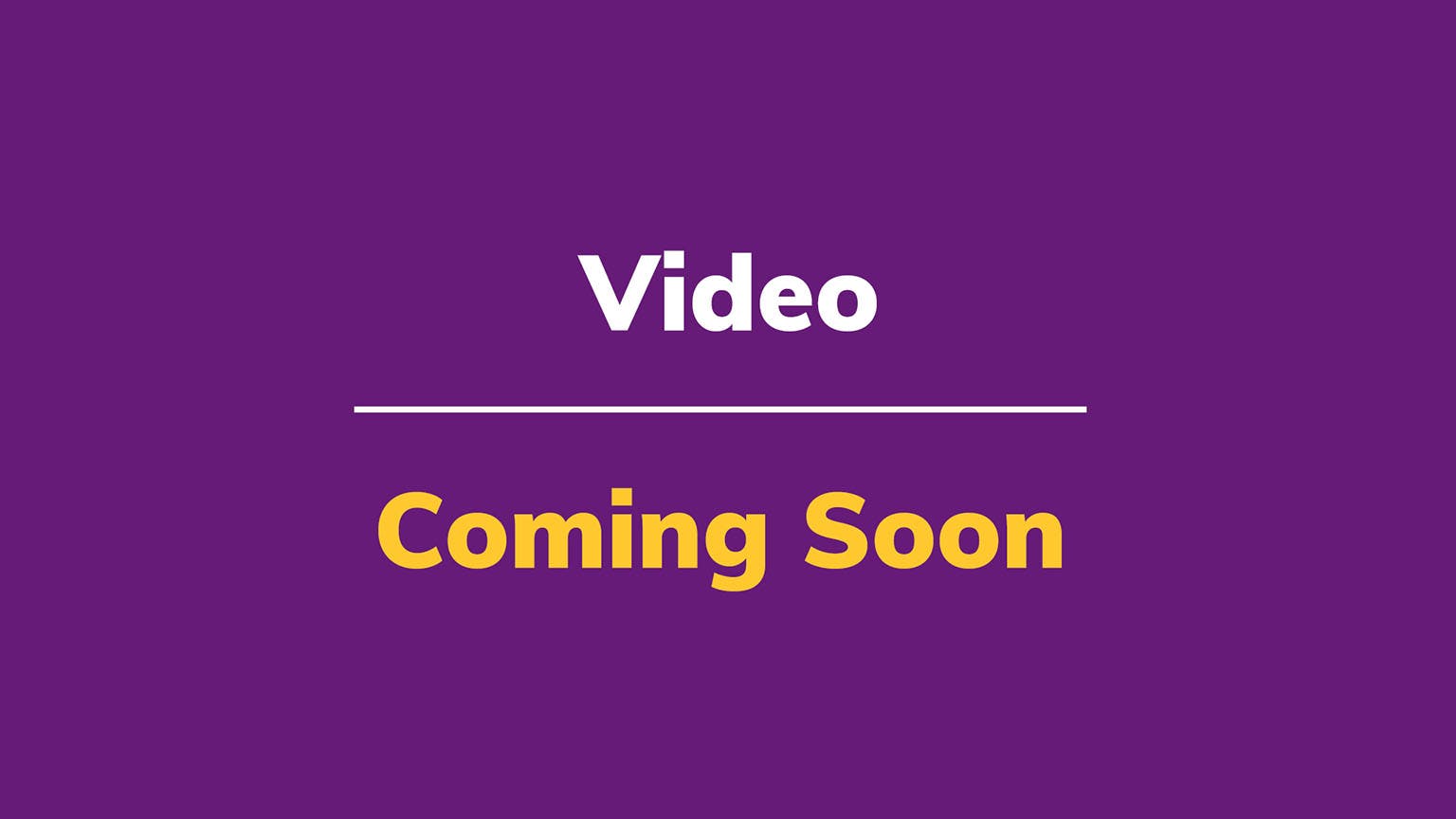 Thumbnail: Video Coming Soon Thumbnail: Video Coming Soon