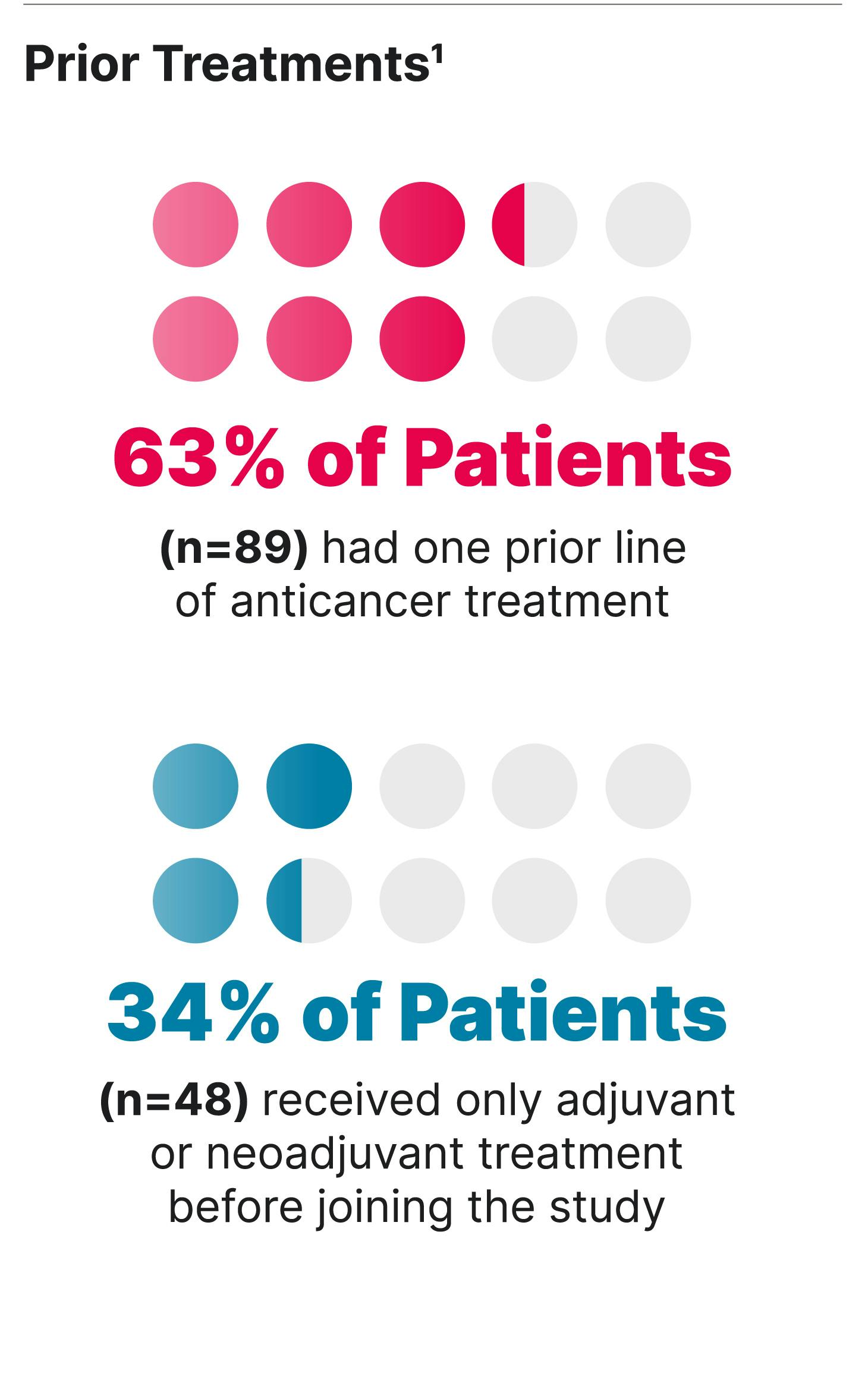 GARNET cohort A1 patient baseline characteristics infographic