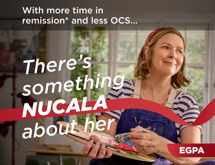 With more time in remission and less OCS, there's something NUCALA (mepolizumab) about her
