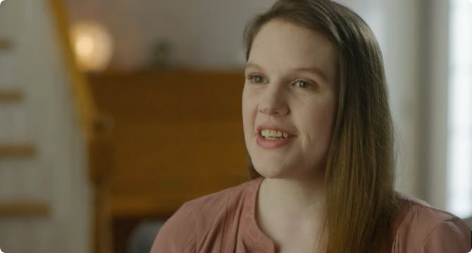 Woman smiling