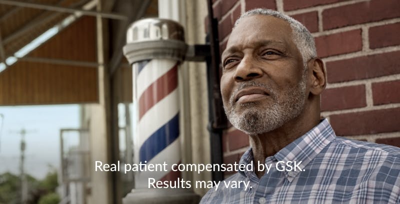 Watch Gordon's story. Real patient compensated by GSK. Results may vary.