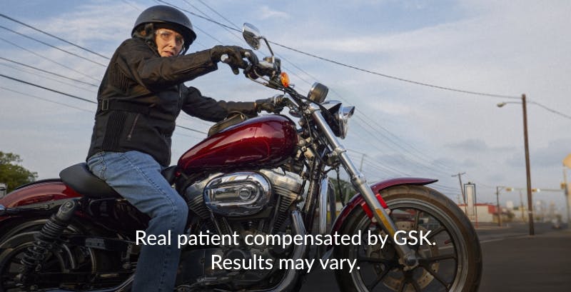 Watch Jana's story. Real patient compensated by GSK. Results may vary.