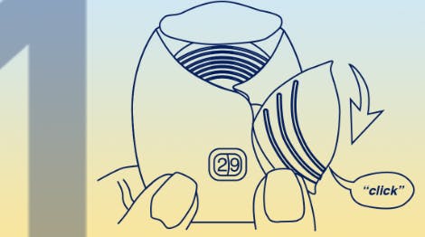 How to Take TRELEGY Step 1: Open the cover of the inhaler How to Take TRELEGY Step 1: Open the cover of the inhaler
