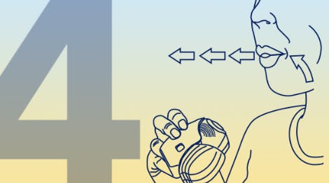 How to Take TRELEGY Step 4: Breathe out slowly and gently How to Take TRELEGY Step 4: Breathe out slowly and gently