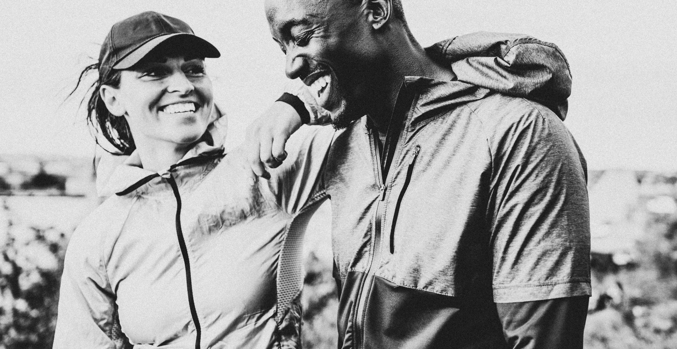 Man and woman laughing Man and woman laughing