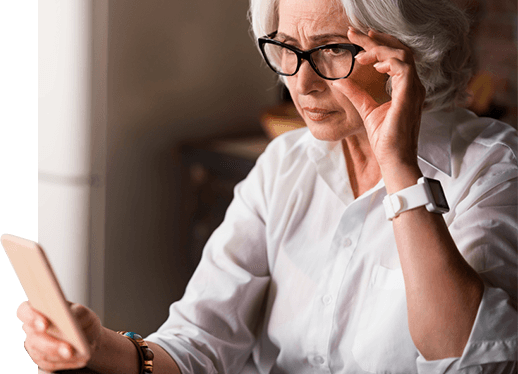 Image of woman researching shingles