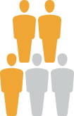 3 in 5 Patients Icon 3 in 5 Patients Icon