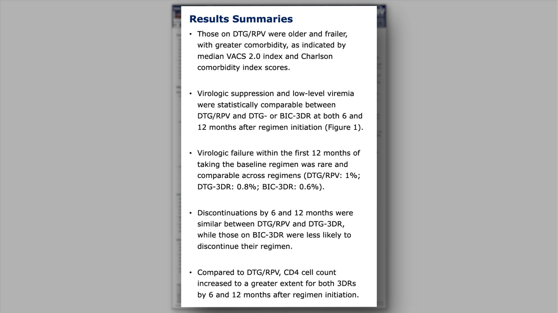 Results Summaries 