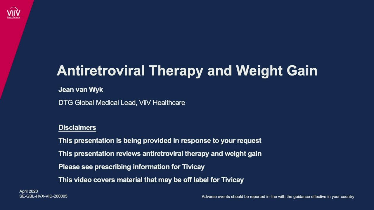 Antiretroviral Therapy and Weight Gain