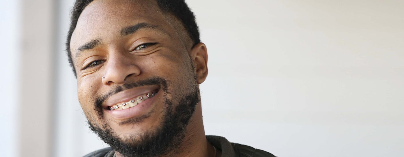 African male smiling for portrait