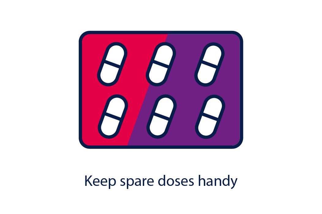 Keep spare doses handy